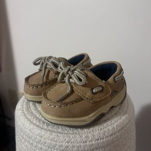 Tan Kids Moccasin Shoes
